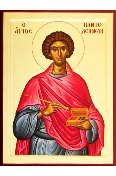 Икона Пантелеимон Целитель писаная, арт ИР-1151