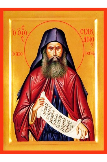 Икона Силуан Афонский писаная, арт ИР-1184