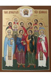 Икона Собор целителей писаная, арт ИР-1459