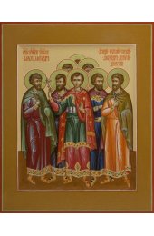 Икона Агапий, Пуплий, Тимолай, Ромил, Александр, Александр, Дионисий и Дионис мученики Кесарийские писаная, арт ИР-0201