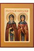 Икона Петр и Феврония Благоверные писаная, арт ИР-0355