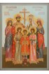 Икона Святые Царственные Страстотерпцы писаная, арт ИР-0443
