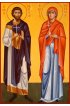Икона Адриан и Наталия Никомидийские писаная, арт ИР-1344