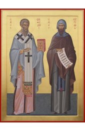 Икона Кирилл и Мефодий Равноапостольные писаная, арт ИР-1350