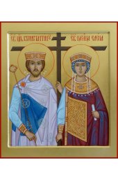 Икона Константин и Елена Равноапостольные писаная, арт ИР-1351