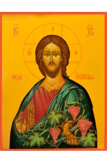 Икона Иисус Христос Лоза Истинная (Виноградная Лоза) писаная, арт ИР-1418