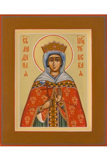 Икона Людмила Чешская писаная, арт ИР-0334