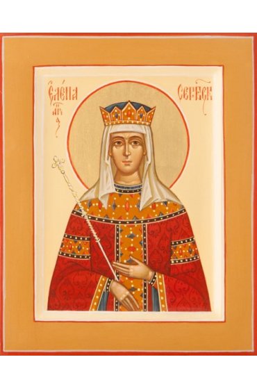 Икона Елена Сербская писаная, арт ИР-0379