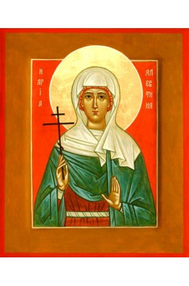 Икона Валентина Кесарийская писаная, арт ИР-1263