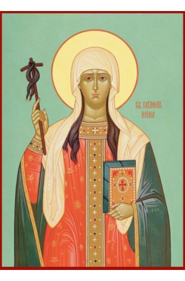 Икона Нина Равноапостольная писаная, арт ИР-1309