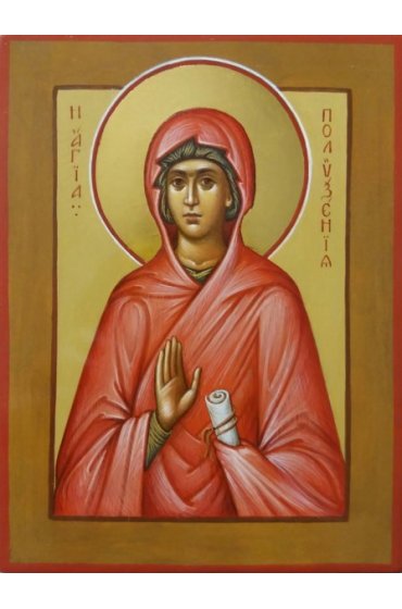 Икона Поликсения Преподобная писаная, арт ИР-1314