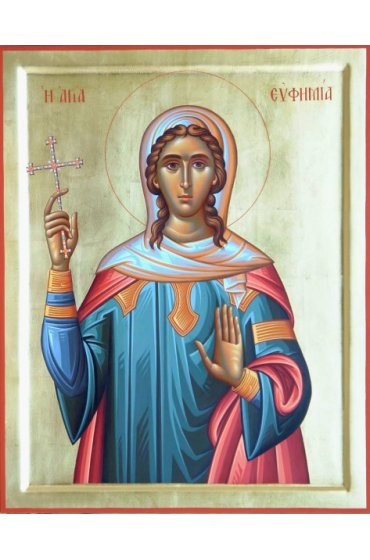 Икона Евфимия Всехвальная Великомученица писаная, арт ИР-1327