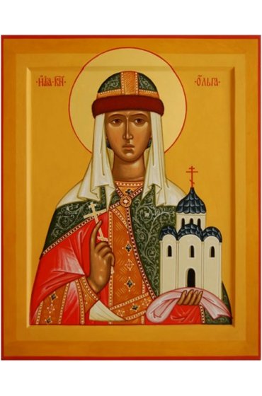 Икона Ольга Равноапостольная писаная, арт ИР-1426