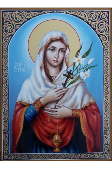 Икона Татьяна мученица писаная, арт ИР-1441