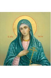 Икона Иустина рукописная, арт ИР-583