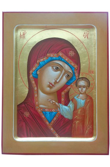 Икона Божией Матери Казанская рукописная, арт ИРЕ-005