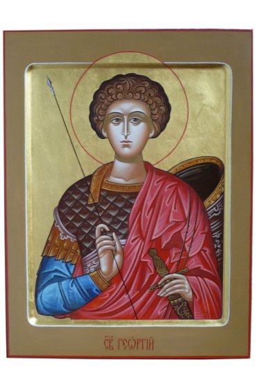 Икона Георгий Победоносец рукописная, арт ИРЕ-025