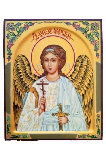 Икона Ангел Хранитель ковчег 13 на 16 см рукописная, арт ИРГ-134