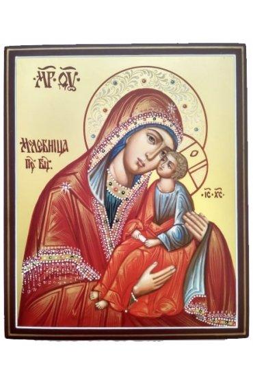 Икона Божией Матери Мати Молебница 15 на 18 см рукописная, арт ИРГ-124
