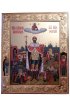 Икона Александр Невский с предстоящими рукописная, арт ИРГ-096