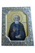 Икона Сергий Радонежский рукописная в окладе, арт ИРГ-088