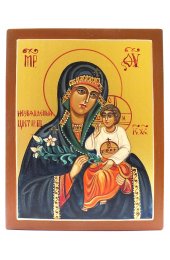 Икона Неувядаемый цвет Божией Матери рукописная, арт ИРГ-031