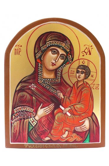 Икона Тихвинская Божией Матери рукописная, арт ИРГ-026