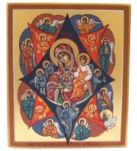 Икона Божией Матери Неопалимая Купина рукописная, арт ИРГ-052