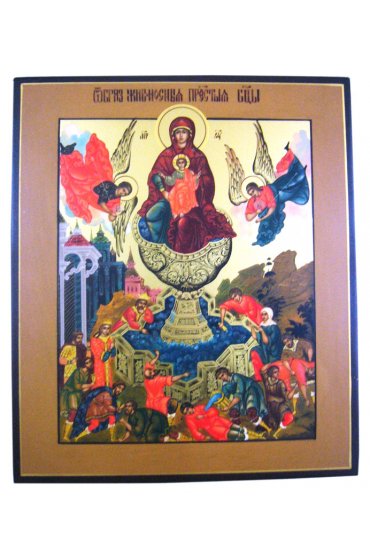 Икона Божией Матери Живоносный Источник рукописная, арт ИРГ-078