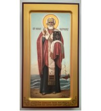 Икона Николай Чудотворец рукописная, арт ИРГ-101