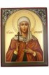 Икона Эми­лия Кесарийская (Каппадокийская) 18 на 22 см рукописная растительный орнамент, арт ИРГ-155