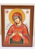 Икона Божией Матери Семистрельная 13 на 17 см рукописная, арт ИРГ-185