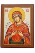 Икона Божией Матери Семистрельная 13 на 17 см рукописная, арт ИРГ-185