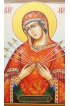 Икона Божией Матери Семистрельная 13 на 17 см рукописная, арт ИРГ-185