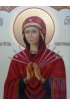 Икона Божья Матерь Семистрельная 16 на 20 см рукописная, арт ИРГ-851