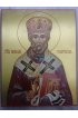 Икона Николай Чудотворец 22 на 28 см рукописная на сусальном золоте, арт ИРГ-906