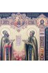 Икона Петр и Феврония с предстоящими 22 на 28 см рукописная, арт ИРГ-138