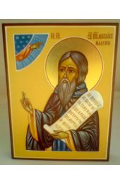 Икона Михаил Малеин преподобный писаная, арт ИРГ-103