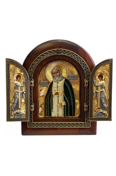 Икона-складень Серафим Саровский, арт ЕСИ-008