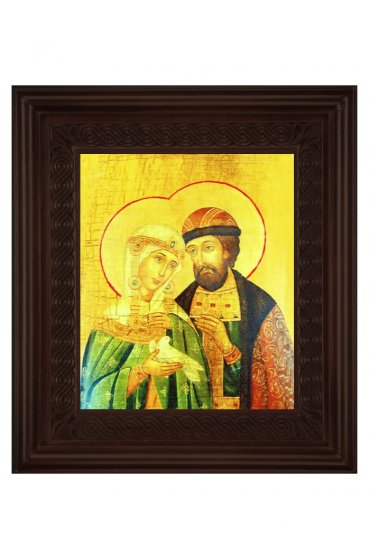 Икона Петр и Феврония Муромские (21*24 см), арт СТ-09118-3 