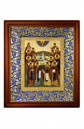 Икона Собор Оптинских Старцев (21*24 см), арт СТ-08005-1