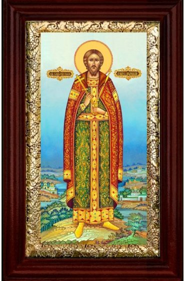 Икона Андрей Боголюбский 16*26 см арт СТ-12007-1