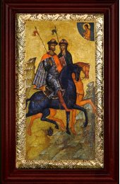 Икона Борис и Глеб Благоверные князья 21*36 см арт СТ-12012-3