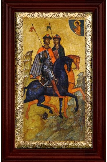 Икона Борис и Глеб Благоверные князья 16*26 см арт СТ-12012-1