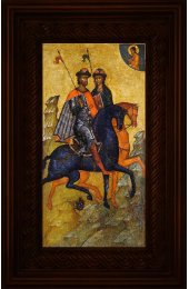 Икона Борис и Глеб Благоверные князья 16*26 см арт СТ-12012-2