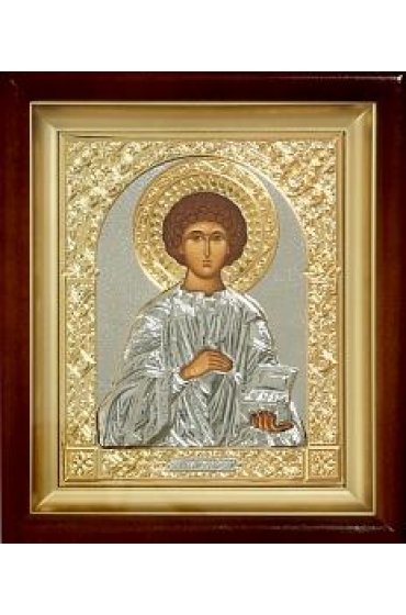 Икона Пантелеймон Целитель 24*21 см риза тиснение арт скИ-032