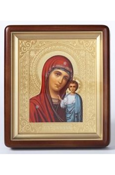 Икона Божья Матерь Казанская 28,5*24,5 см тиснение арт скИ-038