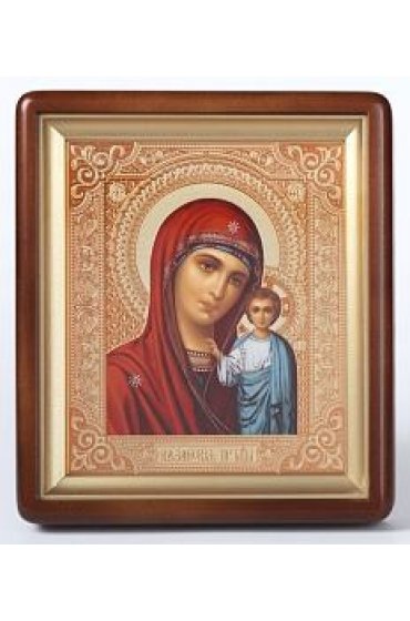 Икона Божья Матерь Казанская 28,5*24,5 см тиснение арт скИ-039