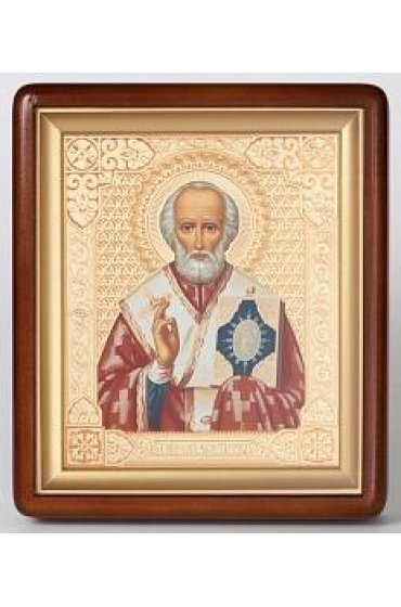 Икона Николай Чудотворец 28,5*24,5 см тиснение