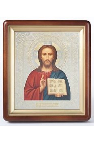 Икона Господь Вседержитель 28,5*24,5 см тиснение арт скИ-043-1